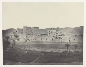 Vy tagen från ön Beghé, West, Philoe; Nubia, plansch 68 från albumet "Egypte, Nubie, Palestine et Syrie" (1852) av Maxime Du Camp