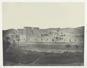 Utsikt tagen från ön Beghé, Looking West, Philoe, Nubia, 184951, tryckt 1852. av Maxime Du Camp