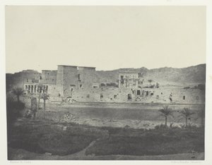 Vy tagen från ön Beghé, West, Philoe; Nubia, plansch 68 från albumet "Egypte, Nubie, Palestine et Syrie" (1852) av Maxime Du Camp