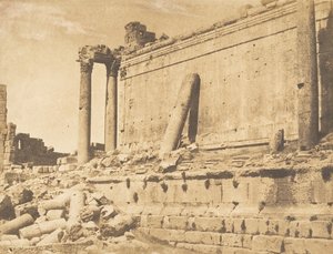 Utsikt över Jupiters tempel i Baâlbek Heliopolis, 15 september 1850. av Maxime Du Camp
