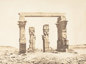 Utsikt över Kardassy-templet, 9 april 1850. av Maxime Du Camp