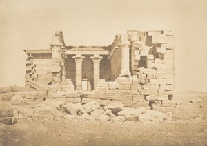 Utsikt över templet Maharakka Hiera-Sycaminos, 5 april 1850. av Maxime Du Camp