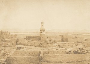 Utsikt över byn Edfu, 1849-50. av Maxime Du Camp