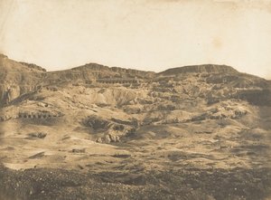 Översikt över Necropolis of Thebes Gournah, 1849-50. av Maxime Du Camp