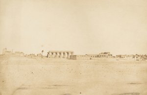 Allmän syn på ruinerna av Luxor, tagen från West Thebe, 1849-50. av Maxime Du Camp
