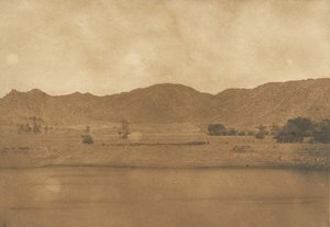 Utsikt tagen från nordöstra Philae - byn Kolokina, 1849-50. av Maxime Du Camp
