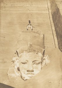 Den västligaste kolossen av Temple of Re, Abu Simbel, 1850. av Maxime Du Camp