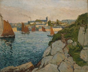 Douarnenez i solsken, 1897.