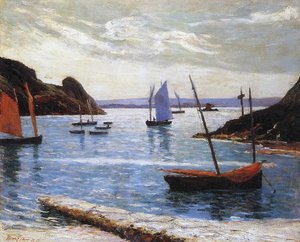 Hamnen, ön Brehat, Bretagne, 1892