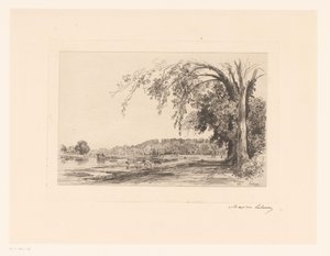 Utsikt över Richmond Richmond (titel på objekt) av Maxime François Antoine Lalanne (signed by artist)
