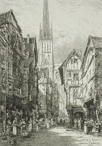 En gata i Rouen av Maxime Lalanne