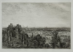 Bordeaux, utsikt från kusten av Cénon av Maxime Lalanne