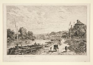 Bords de la Seine (Seines stränder) av Maxime Lalanne