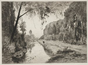 Kanal vid Pont Sainte-Maxence av Maxime Lalanne
