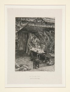 Le look out, cabinet de Victor Hugo (Utsikten, Victor Hugos kontor), pl. 9 från sviten Chez Victor Hugo (Victor Hugo av Maxime Lalanne