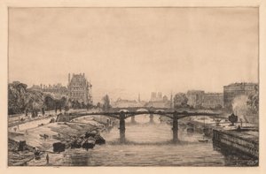 Paris, Utsikt från Concorde-bron, 1866. av Maxime Lalanne