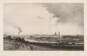Paris 1867, Utsikt från Trocadero, 1867. av Maxime Lalanne