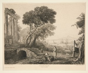 Italienskt landskap av Maxime Lalanne