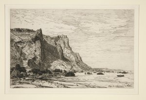 De svarta kornas strand? Villers (Calvados) (Svarta kornas strand vid Villers [Cavaldos]) av Maxime Lalanne