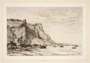 De svarta kornas strand? Villers (Calvados) (Svarta kornas strand vid Villiers [Cavaldos]) av Maxime Lalanne