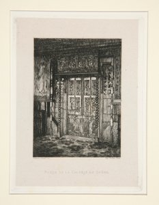 Porte de la galerie de ch?ne (Dörren till Ekgalleriet), pl. 8 från sviten Chez Victor Hugo (Victor Hugo