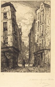 Rue des Marmousets (Quartier de la Cité, gamla Paris) av Maxime Lalanne