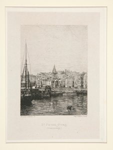 St. Peter-Port, Guernsey, pl. 1 från sviten Chez Victor Hugo (Victor Hugo av Maxime Lalanne