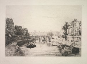 Utsikt från St. Michel-bron, 1865.