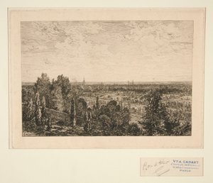 Vue de Paris (Utsikt över Paris) av Maxime Lalanne