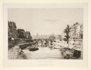 Vy tagen från Pont Saint-Michel av Maxime Lalanne