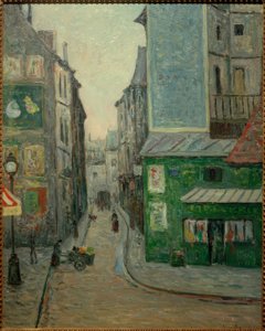 Platz St. André des Arts, Rue Suger, Paris av Maxime Emile Louis Maufra