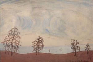 Landskap med träd, 1917 av Maximilian Voloshin
