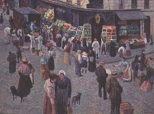 Rue des Abbesses av Maximilien Luce