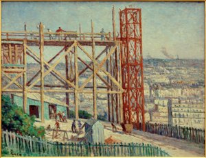 Byggandet av Sacré-Coeur av Maximilien Luce
