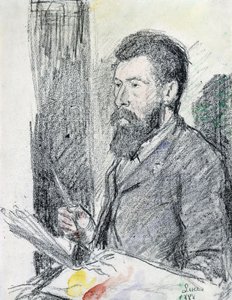 Porträtt av Georges Seurat av Maximilien Luce
