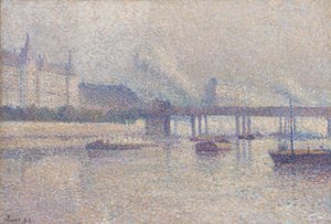 Seineflodens stränder i Paris, 1893 av Maximilien Luce