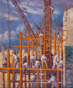 Byggarbetsplatserna i Paris, Boulevard de la Madeleine; Paris-varven, Boulevard de la Madeleine, av Maximilien Luce