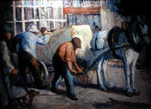 The Dray (olja på duk) av Maximilien Luce
