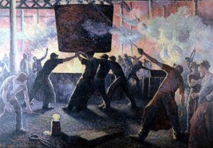 Gjuteriet av Maximilian av Maximilien Luce