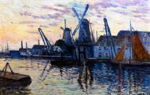 Windmills in Holland, 1908 av Maximilien Luce