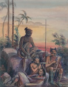 Invånare på Marquesasöarna, ca 1841-48