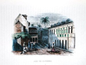 Rue de Cayenne, Franska Guyana, illustration från 