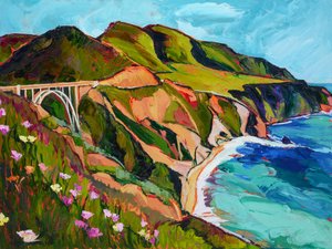 Utsikt över kusten från Bixby Bridge av Maxine Shore