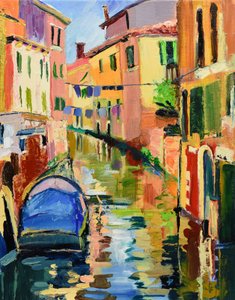 Den färgsprakande kanalen i Venedig av Maxine Shore