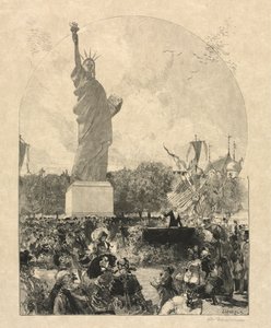 Liberty Enlightening the World, erbjöd staden Paris av amerikanerna, 1885. av May 30 Publiished in Le Monde