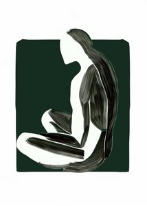 Tyst sittande figur