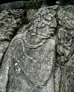 Stele i hus A, uteplats 2 i palatset av Mayan