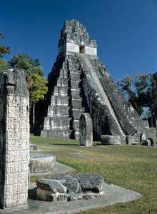 Tikal Temple I eller Temple of the Great Jaguar, 7:e till 800-talet
