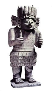 Pre-columbiansk civilisation: Mayastaty som representerar pigorguden. Paris, Musée de l