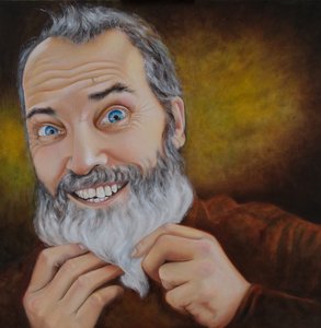The Beard, 2022 (olja på duk) av Maylee Christie